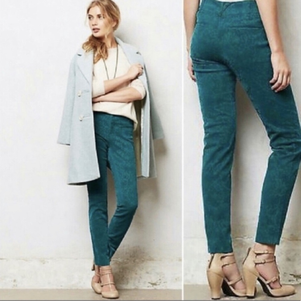 Anthropologie Teal Pants